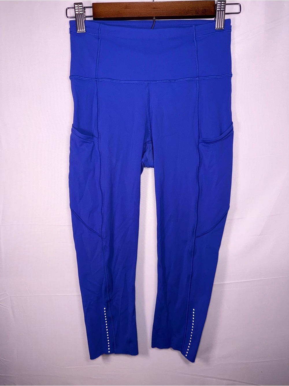 Lululemon Women Athletic Active Purple Crop High-Waist Pocket Leggings Size XS